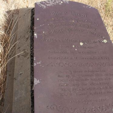 VAAL Johanna Wilhelmina, de nee CONRADIE 1830-1874