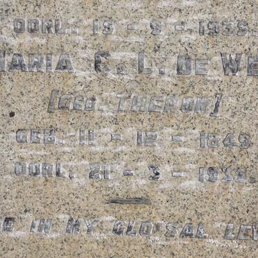 WET Maria C.L., de nee THERON 1849-1935