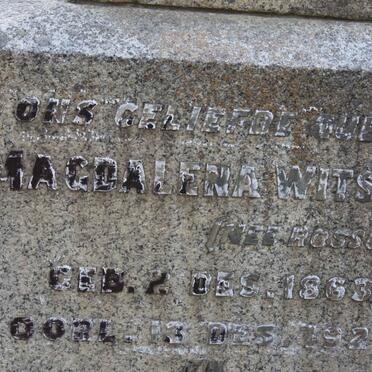 WITSCHE Magdalena nee ROSSOUW 1863-1924