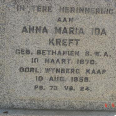 KREFT Anna Maria Ida 1870-1959