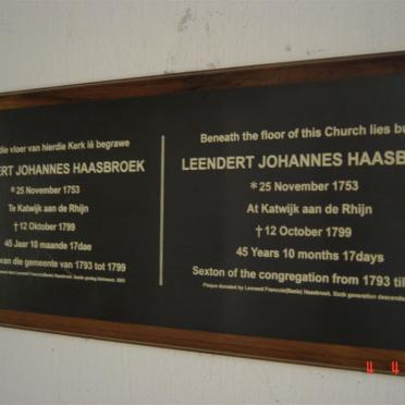 HAASBROEK Leendert Johannes 1753-1799