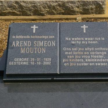 MOUTON Arend Simeon 1929-2002