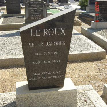 ROUX Pieter Jacobus, le 1891-1959