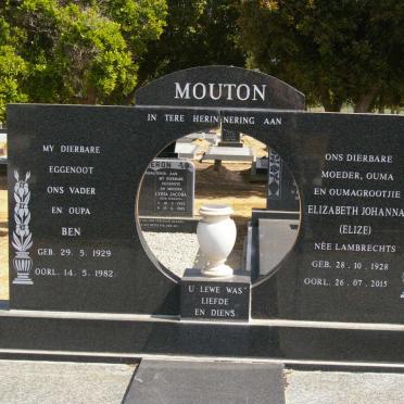 MOUTON Ben 1929-1982 &amp; Elizabeth Johanna LAMBRECHTS 1928-2015