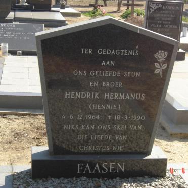 FAASEN Hendrik Hermanus 1964-1990