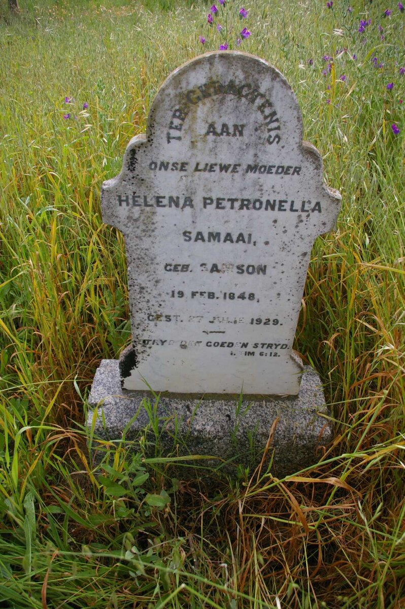 SAMAAI Helena Petronella nee SAMSON 1848-1929