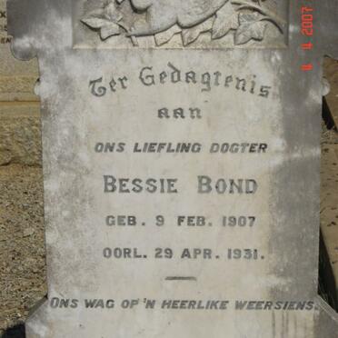 BOND Bessie 1907-1931