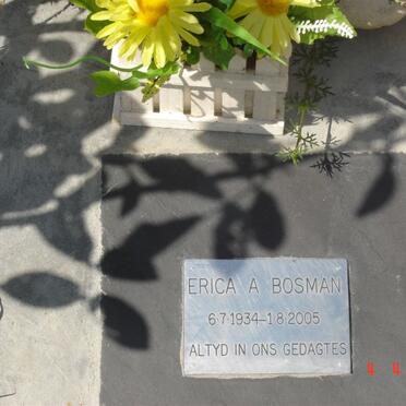 BOSMAN Erica A. 1934-2005