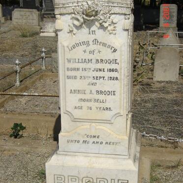 BRODIE William 1860-1928 &amp; Annie A. SELL