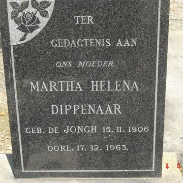 DIPPENAAR Martha Helena nee DE JONGH 1906-1963