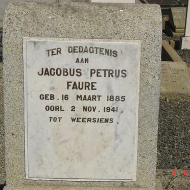 FAURE Jacobus Petrus 1885-1941