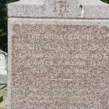 FAGAN Henry Allan 1837-1891