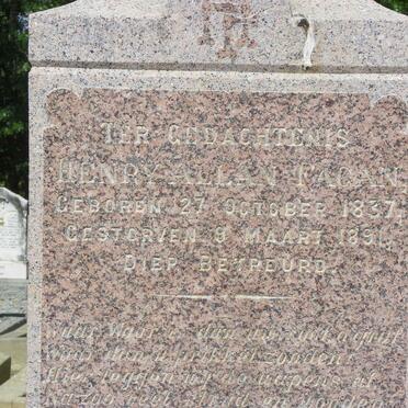 FAGAN Henry Allan 1837-1891