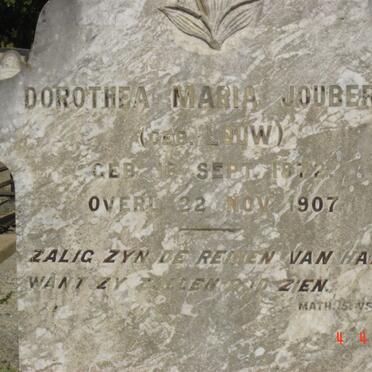 JOUBERT Dorothea Maria nee LOUW 1872-1907