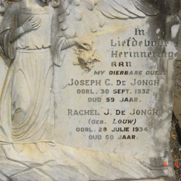 JONGH Joseph C., de -1932 &amp; Rachel J. LOUW -1934