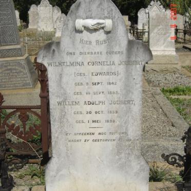 JOUBERT Willem Adolph 1839-1898 &amp; Wilhelmina Cornelia EDWARDS 1842-1893