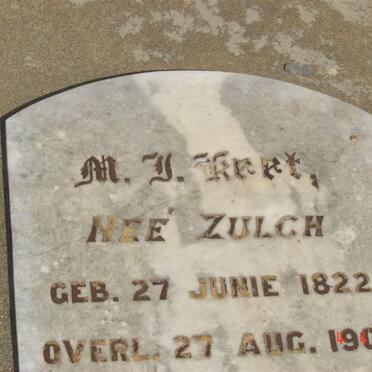 KEET M.J. nee ZULCH 1822-1908