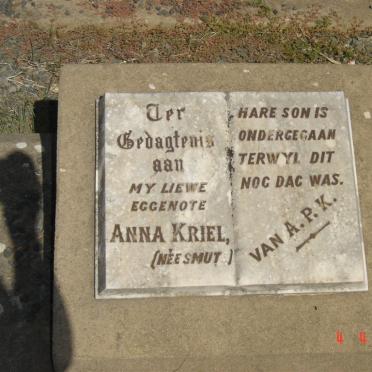 KRIEL Anna nee SMUT