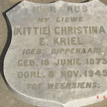 KRIEL Christina E. nee DIPPENAAR 1873-1945