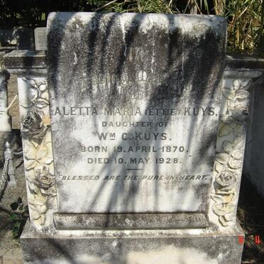 KUYS Aletta Maria 1870-1928