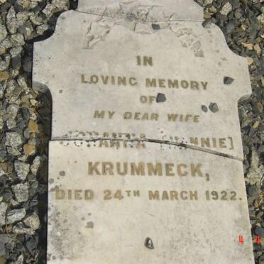 KRUMMECK Johanna -1922