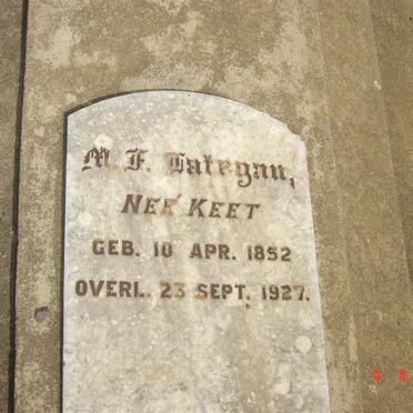 LATEGAN M.F. nee KEET 1852-1927