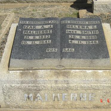 MALHERBE Izak A.J. 1852-1941 &amp; Helena C. SMITH 1860-1946