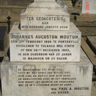 MOUTON Johannes Auguston 1884-1909