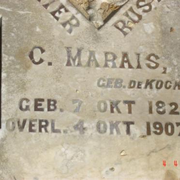 MARAIS C. nee DE KOCK 1823-1907