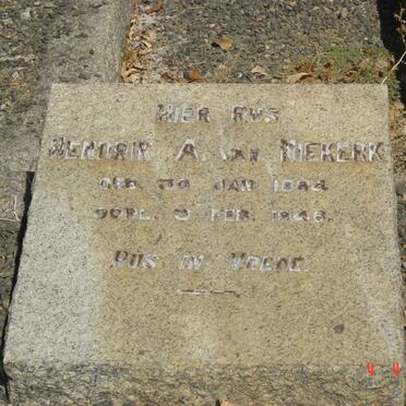 NIEKERK Hendrik A., van 1884-1946