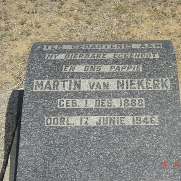 NIEKERK Martin, van 1888-1946
