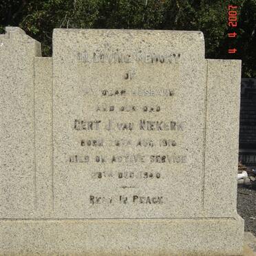 NIEKERK Gert J., van 1910-1940