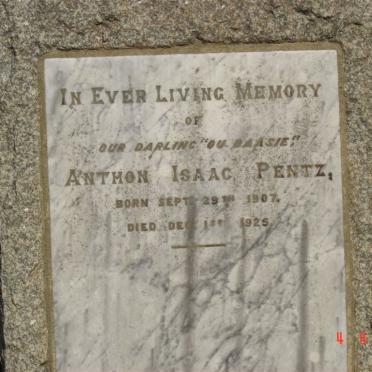 PENTZ Anthon Isaac 1907-1925