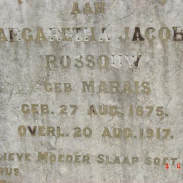 ROSSOUW Margaretha Jacoba nee MARAIS 1875-1917