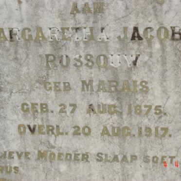 ROSSOUW Margaretha Jacoba nee MARAIS 1875-1917