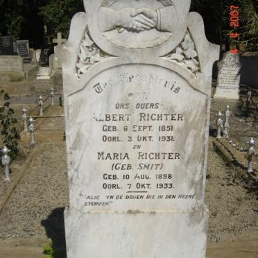 RICHTER Albert 1851-1931 &amp; Maria SMIT 1858-1933
