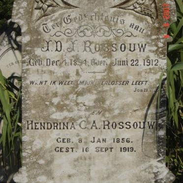 ROSSOUW J.D.J. 1854-1912 &amp; Hendrina C.A. 1856-1919