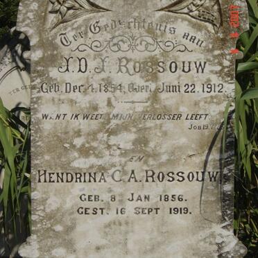 ROSSOUW J.D.J. 1854-1912 &amp; Hendrina C.A. 1856-1919