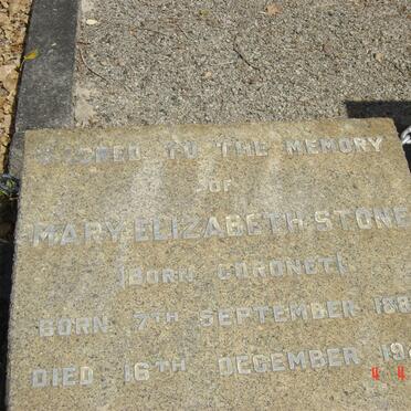 STONE Mary Elizabeth nee CORONET 1885-1946