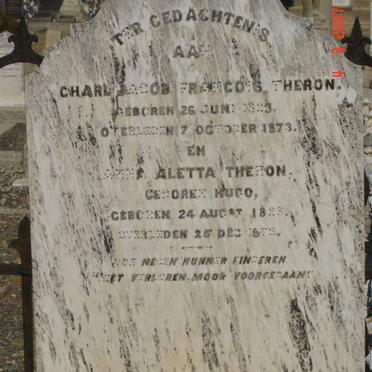 THERON Charl Jacob Francois 1823-1873 &amp; Anna Aletta HUGO 1823-1873