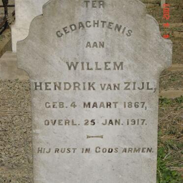 ZIJL Willem Hendrik, van 1867-1917