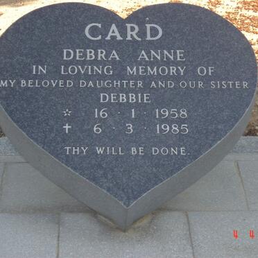 CARD Debra Anne 1958-1985