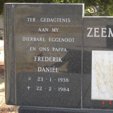 ZEEMAN Frederik Daniel 1938-1984