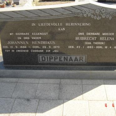 DIPPENAAR Johannes Hendrikus 1886-1970 &amp; Huibrecht Helena THERON 1893-1973