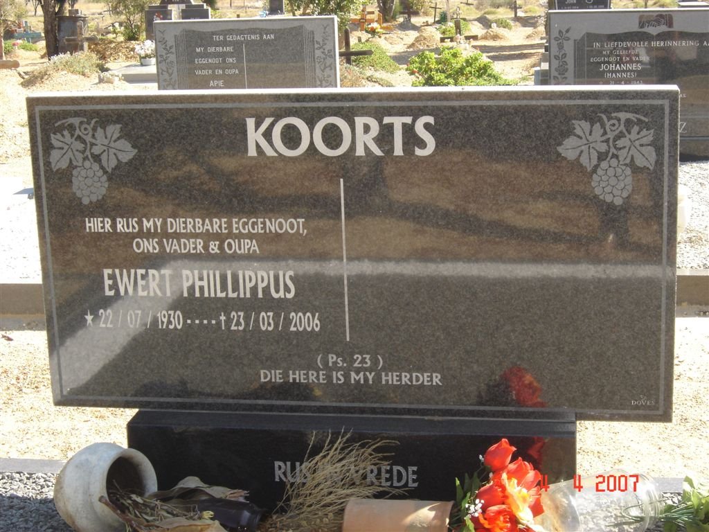 KOORTS Ewert Phillippus 1930-2006