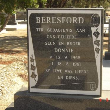 BERESFORD Donnie 1958-1981