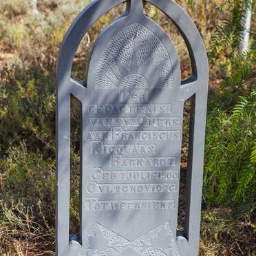 BARNARDT Franciscus Nicolaas 1906-1926