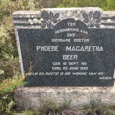 BEER Phoebe Magaretha 1911-1953