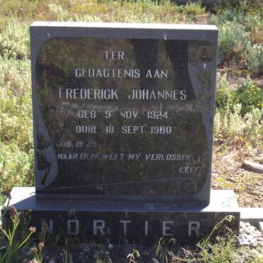 NORTIER Frederick Johannes 1924-1980