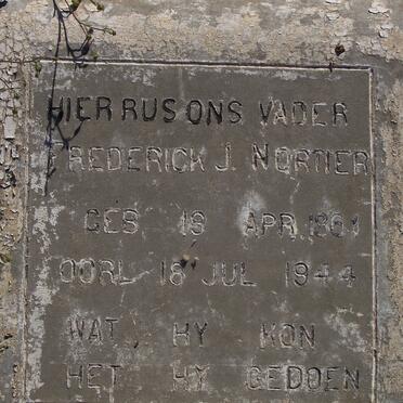 NORTIER Frederick J. 1864-1944 &amp; Dina J. 1877-1940